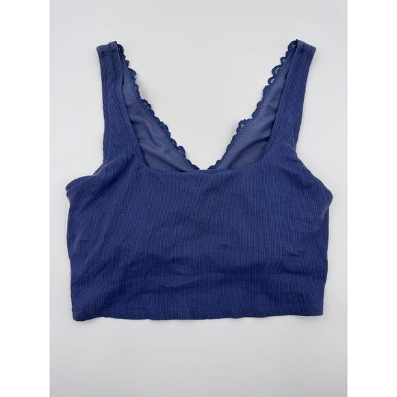 Aerie Lace Built in Bra Tank Size Extra Large Blue - Picture 5 of 5